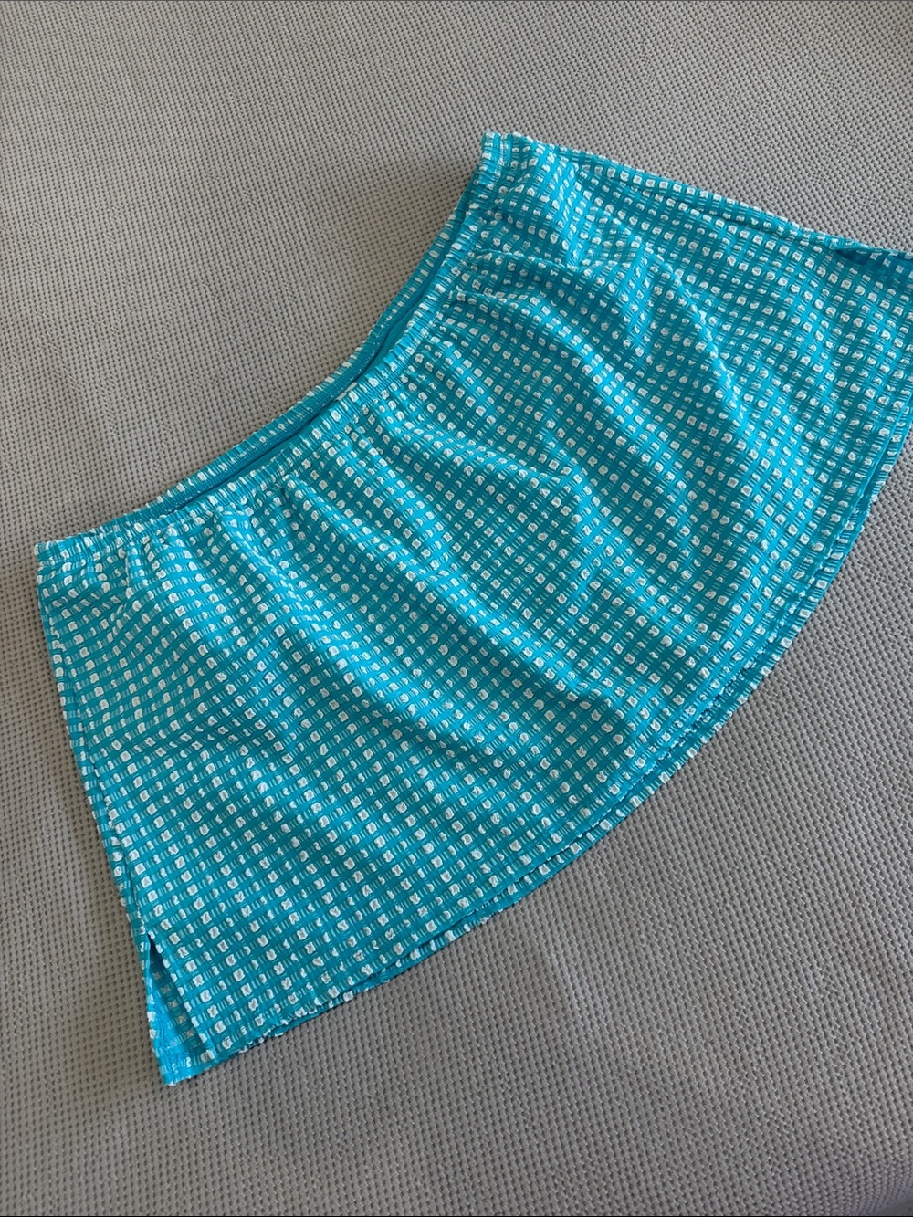 Lane Bryant Teal Blue Patterned Circle Skirt